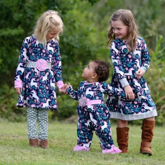 Girls Boutique Unicorn Dress - Picture 4 of 5